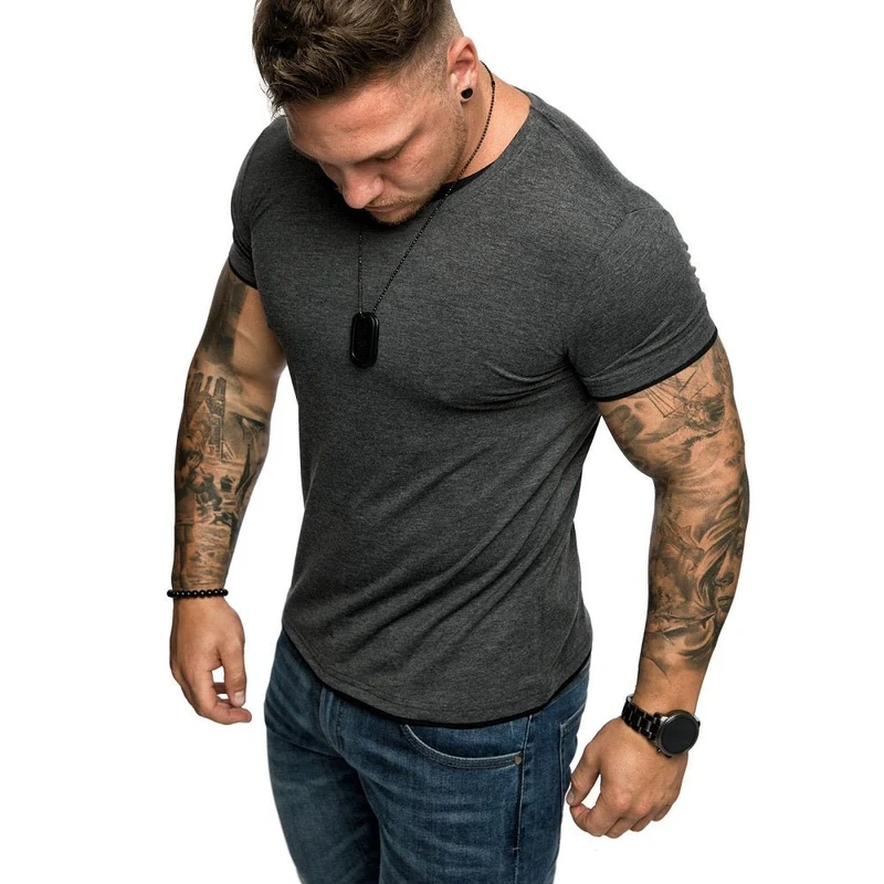 Mörkgrå Slim Fit T-shirt AMACI & SONS