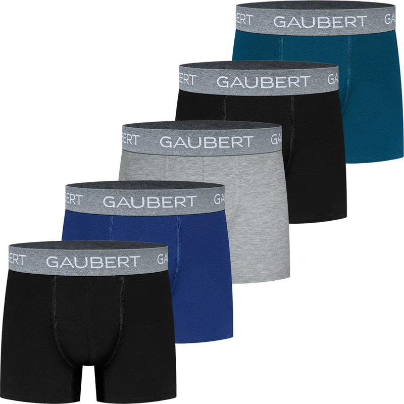 Gaubert 5-Pack Herr Boxershorts Premium kammad Bomull