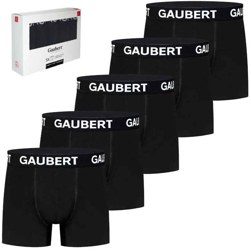 5-pack svarta Boxershorts GAUBERT