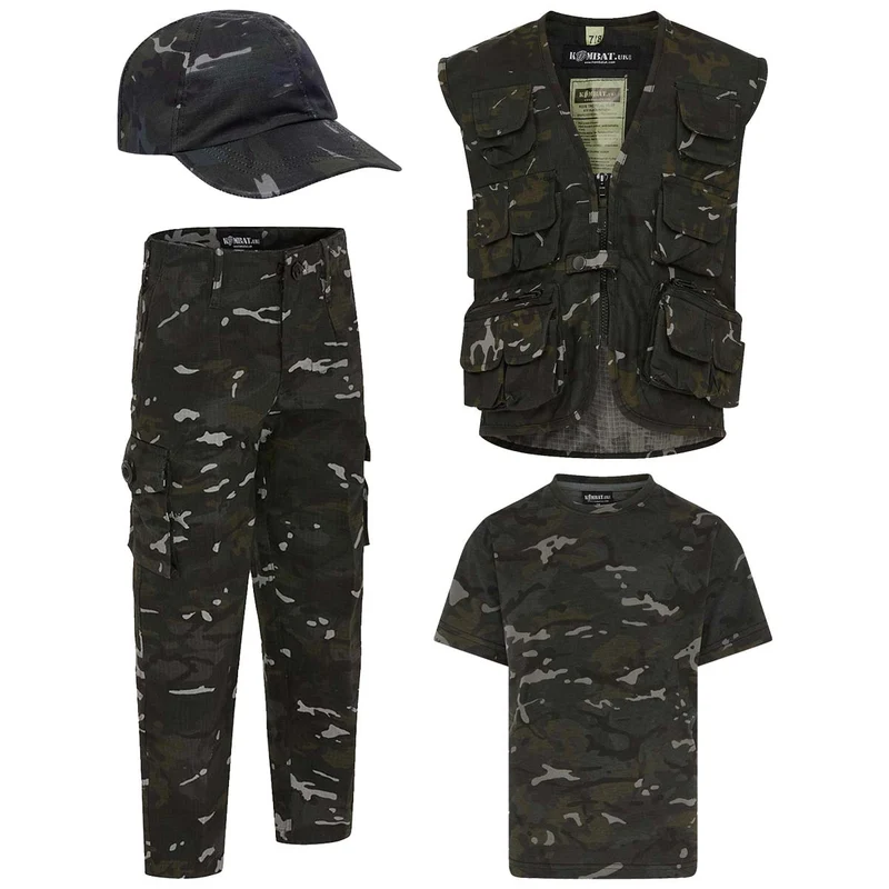 Kombat Kids Explorer Army Kit BTP Black Camo