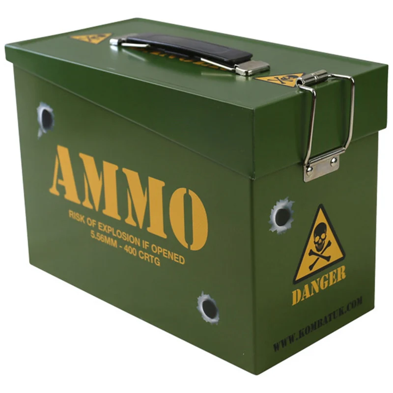 Kombat Kids Army Style Ammo Tin Olive Green