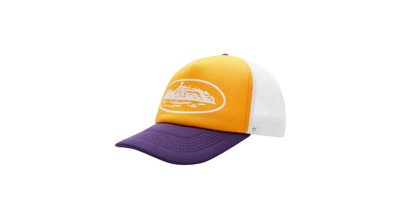 Corteiz Alcatraz Trucker Yellow/Purple Cap