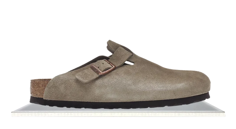 Birkenstock Boston Soft Footbed Suede Taupe