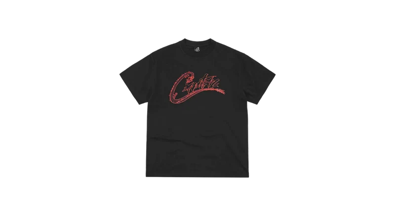 Corteiz Dragon Allstarz Black Red Tee