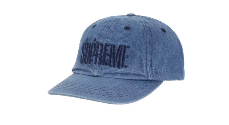 Supreme Splatter 6-Panel Blue Denim