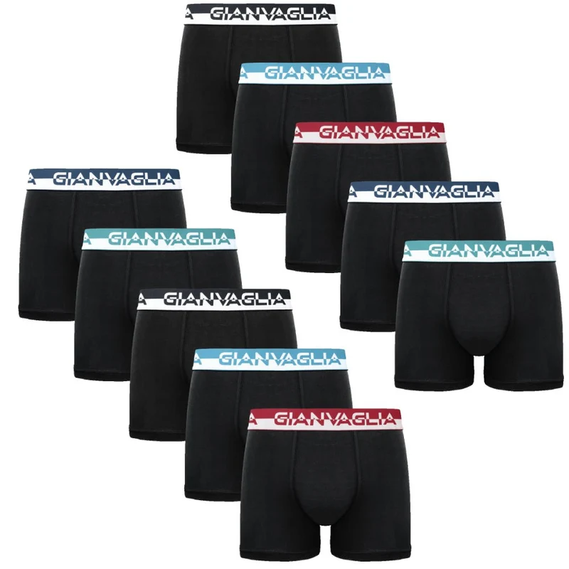 10-pack Billiga svarta kalsonger Herr - Boxershorts flerpack