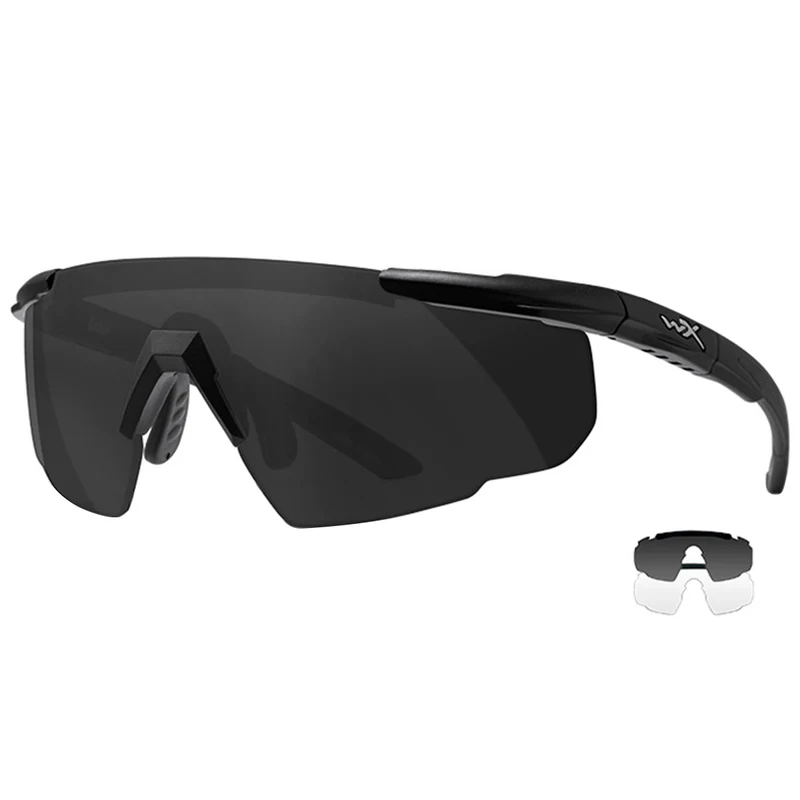 Wiley X Saber Advanced Glasses - Smoke Grey + Clear
