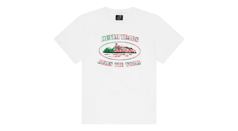 Corteiz x Denim Tears 'Cortears' OG Alcatraz Tee White