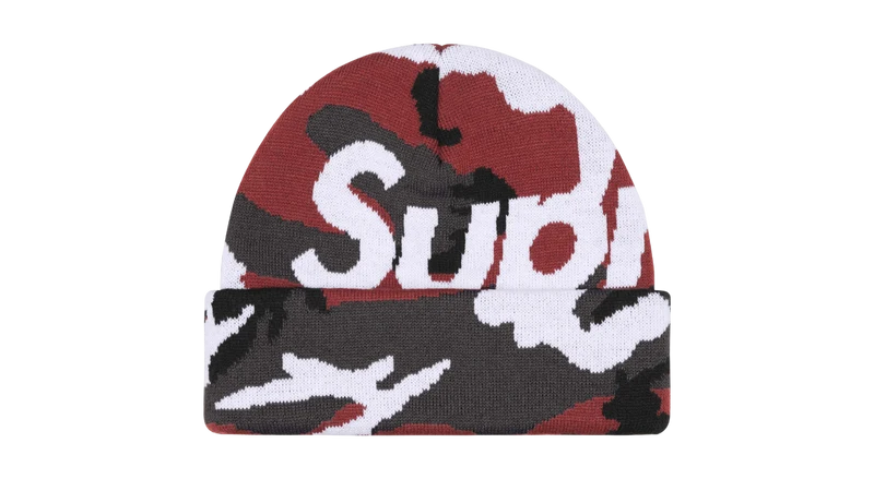 Supreme Camo Big Logo Beanie Red Camo (FW25)