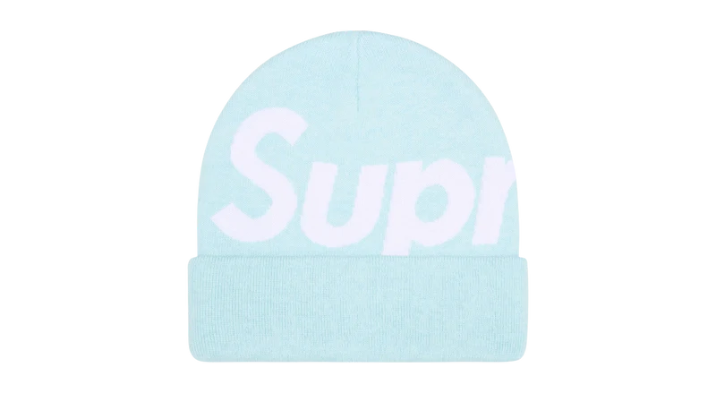 Supreme Big Logo Beanie Light Blue (FW25)