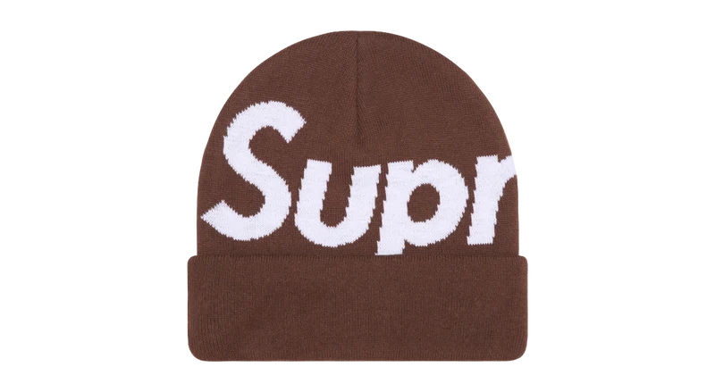Supreme Big Logo Beanie Brown (FW25)