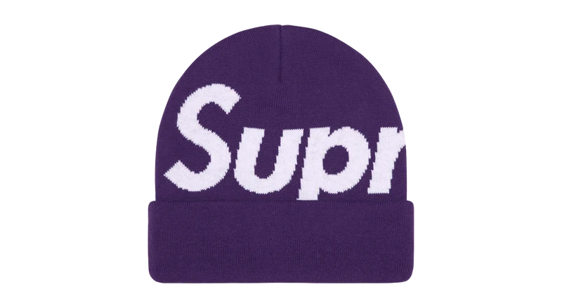 Supreme Big Logo Beanie Purple (FW25)