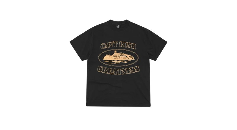 Corteiz x Central Cee Can't Rush Greatness Tee Black