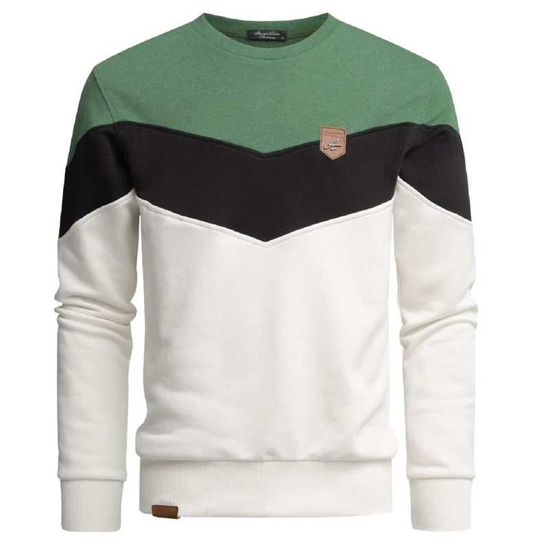 Sweatshirt Herr - Herrtröja Grön/svart/vit - Amaci & Sons