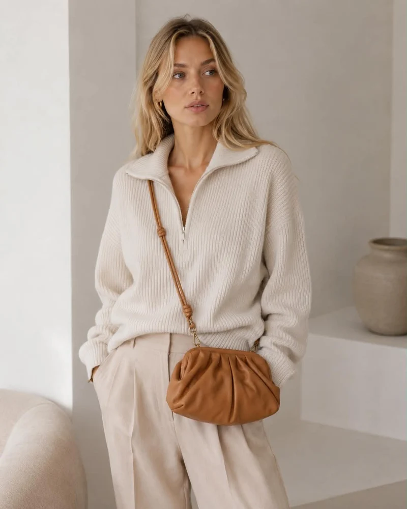 Clutch / skinnväska Noha big cognac