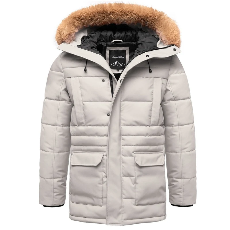 Vinterjacka Parkas - Ljusgrå Herrjacka - Amaci & Sons