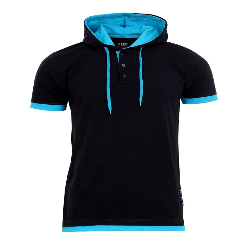 T-shirt med Luva Mörkblå/Turkos - Modell Skultuna JHNsport