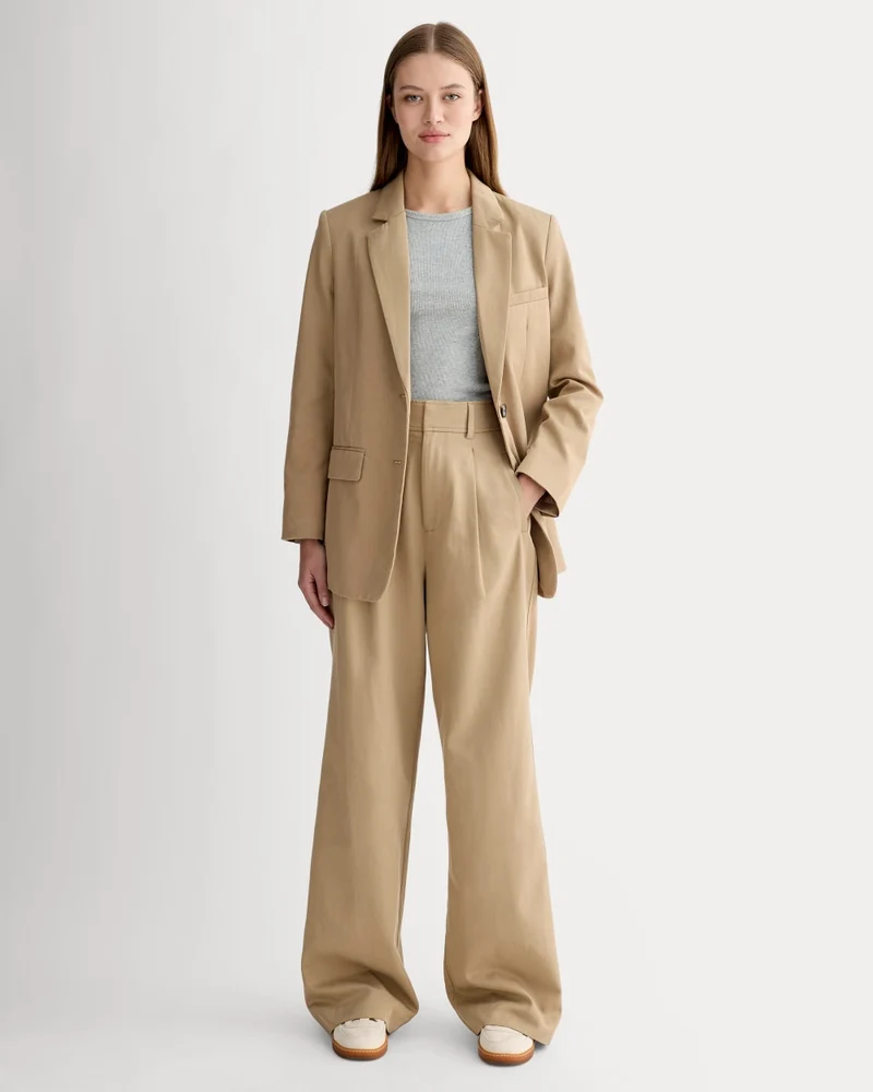 The Draper Pleated Pant in Buttersmooth | Ash Brown | 32" Inseam