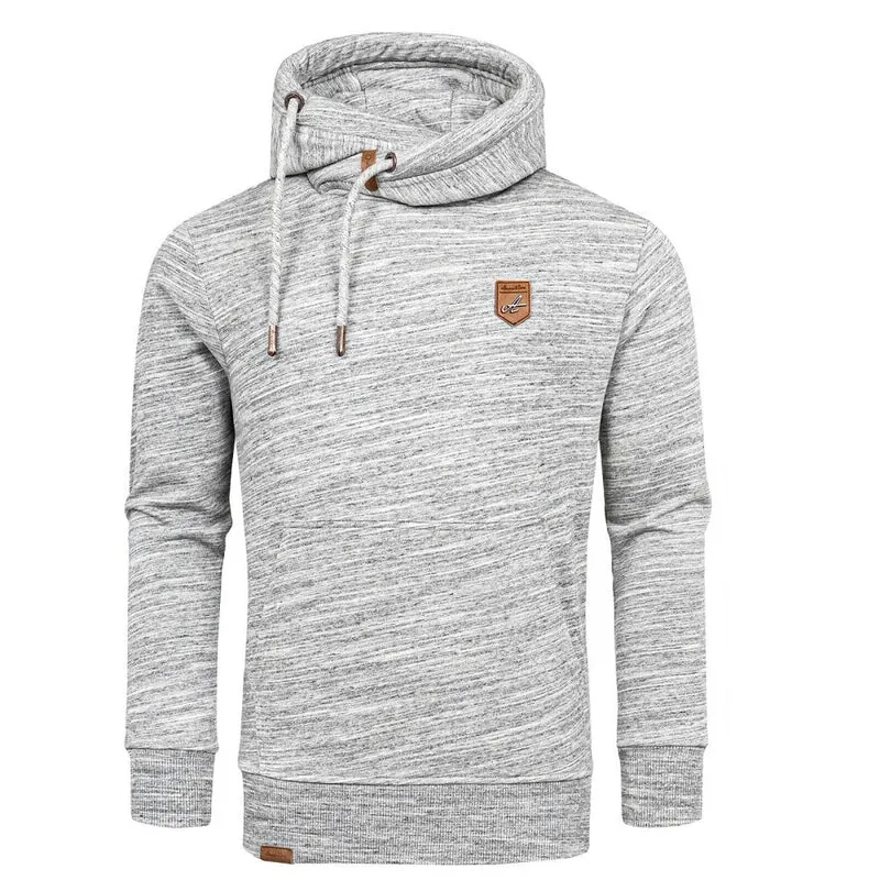 Grå Hoodie Herr - melange Huvtröja - Amaci & Sons