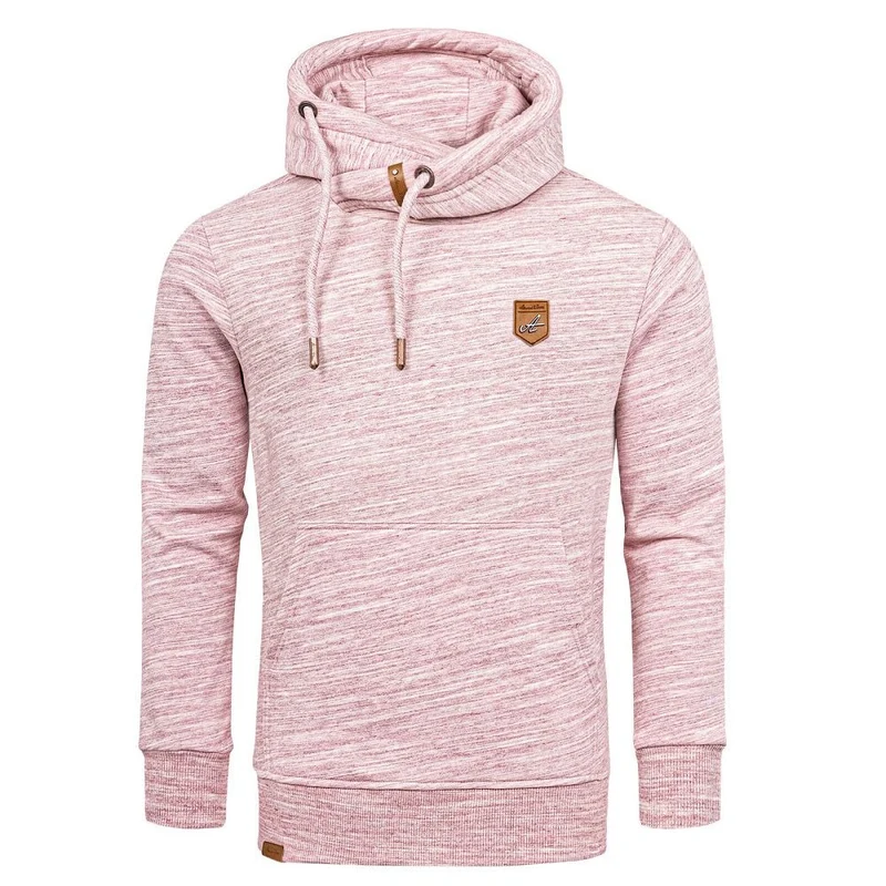 Hoodie Herr - Röd melange huvtröja - Amaci & Sons