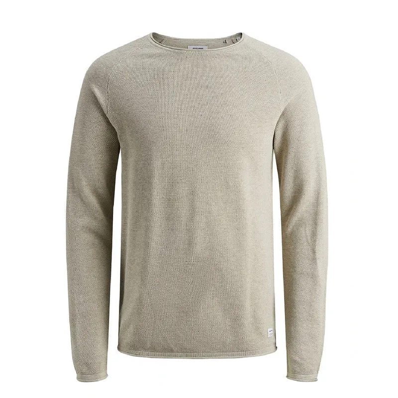 Beige stickad Herrtröja - Jack & Jones