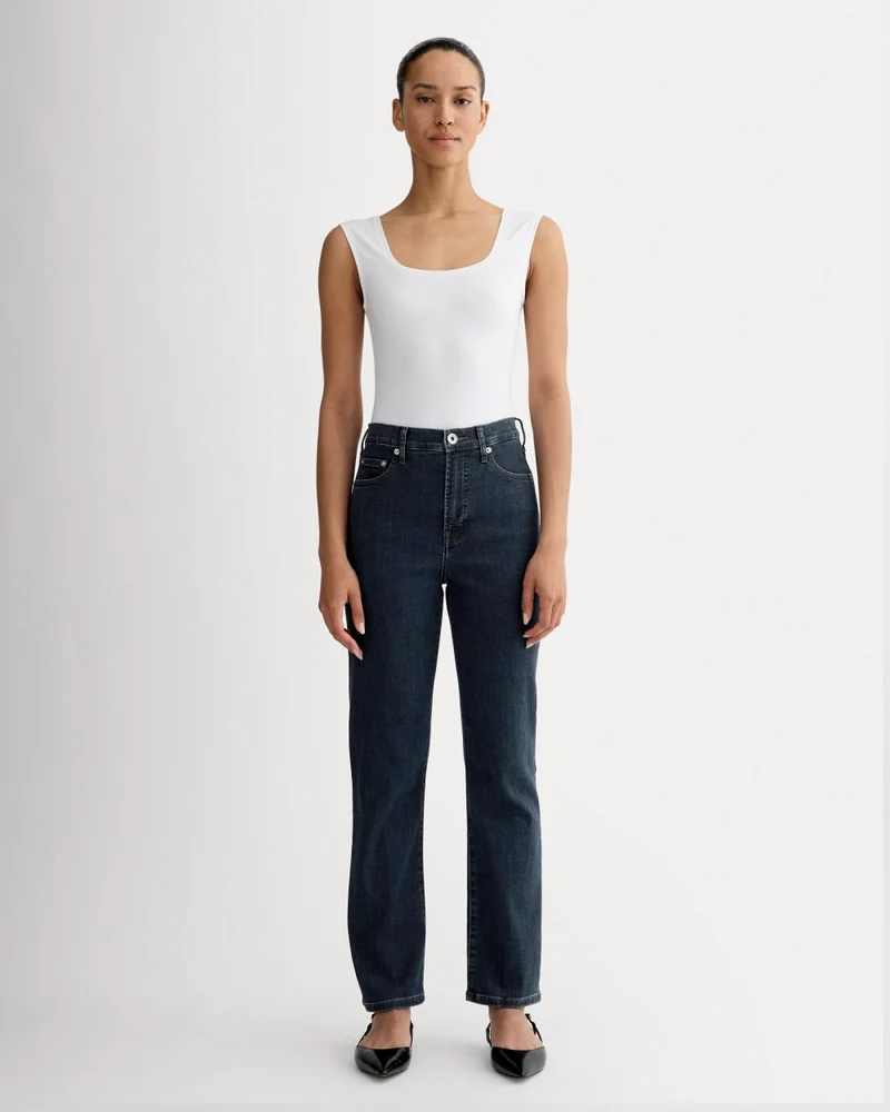 The High-Key Stovepipe Jean | Dark Indigo