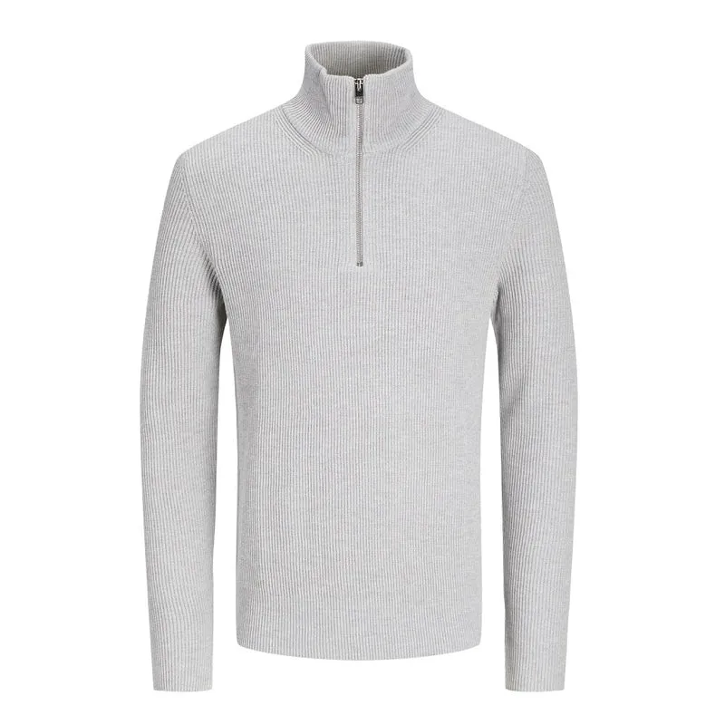 Ljusgrå stickad Herrtröja - Jack & Jones