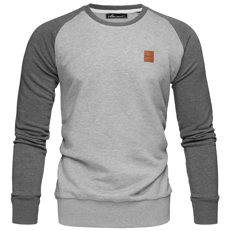 Sweatshirt Herr - Långärmad tvåfärgad herrtröja