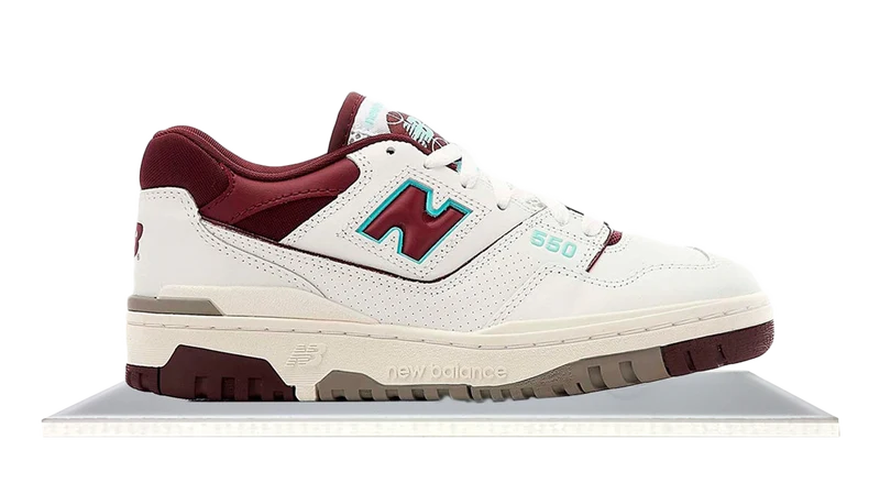 New Balance 550 Burgundy Cyan