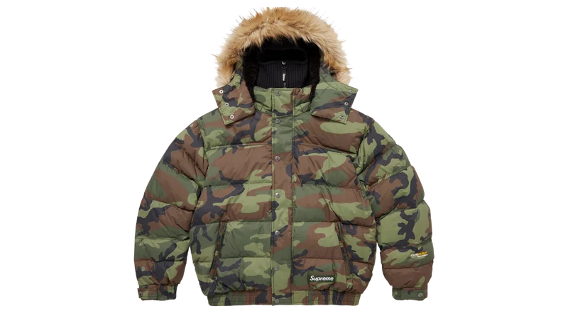 Supreme Facemask 700-Fill Down Puffer Jacket Woodland Camo