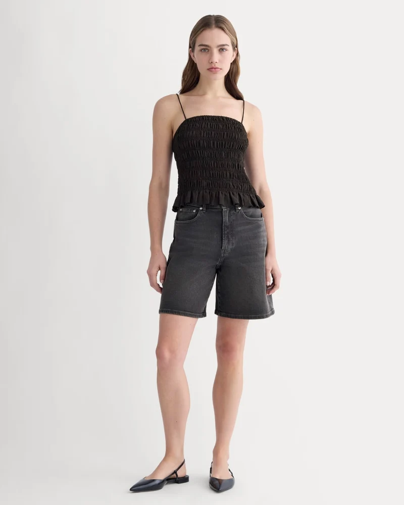 The Long A-Line Denim Short | Night