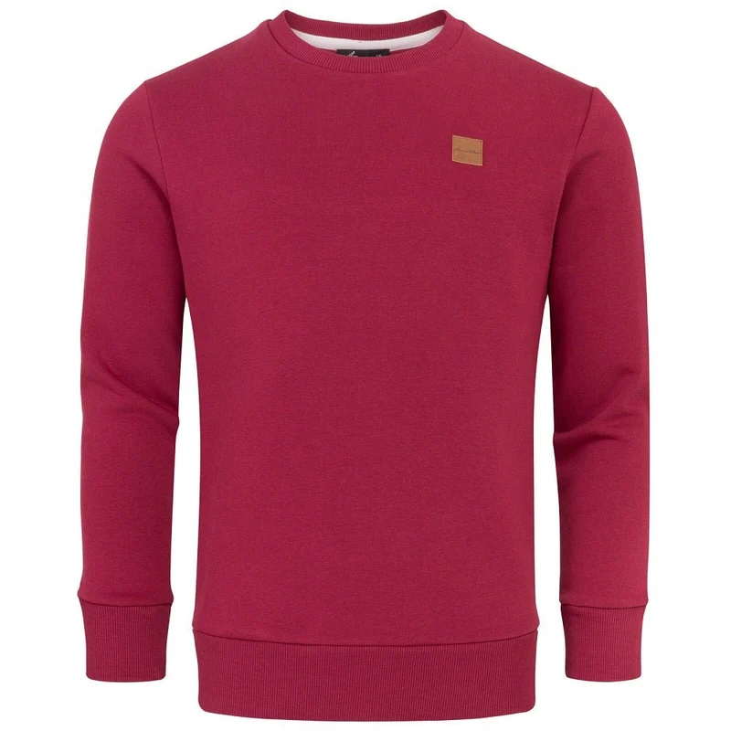 Sweatshirt Herr - Vinröd långärmad herrtröja Amaci & Sons
