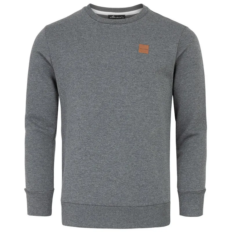 Sweatshirt Herr - Långärmad mörkgrå herrtröja