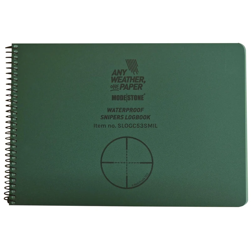 Modestone Snipers Waterproof Logbook / Data Notebook A5 - Green