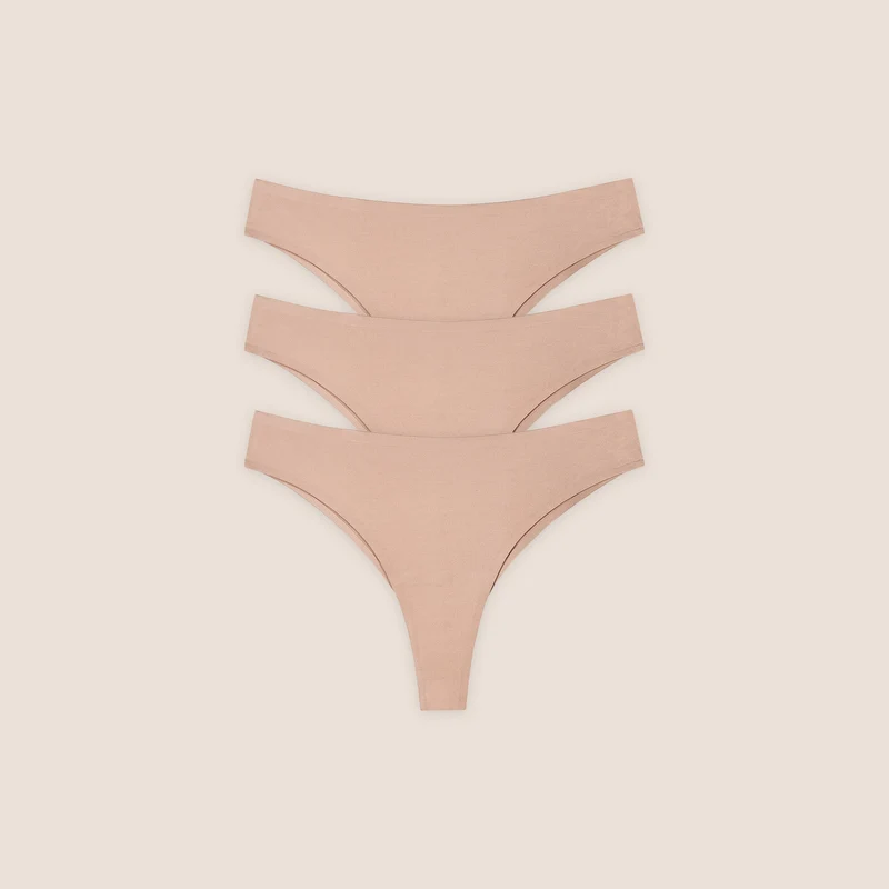 Seamless Bonded Brazilian Trosor (3-pack) - Honungsfärgad