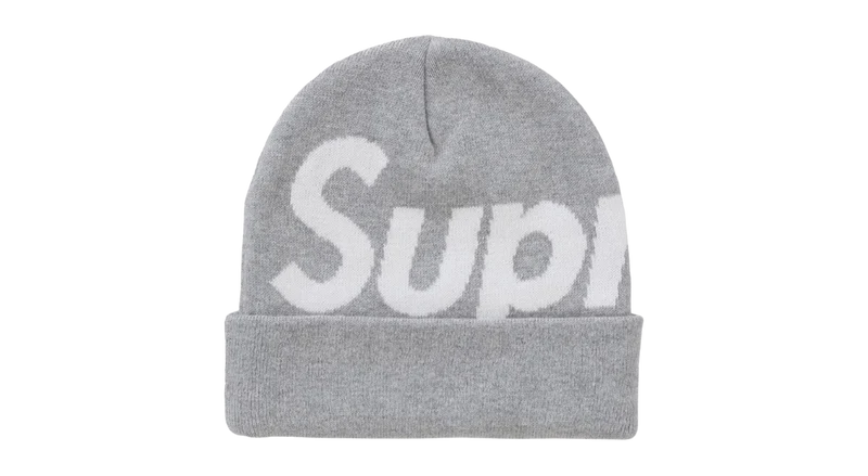 Supreme Big Logo Beanie Ash Grey (FW24)