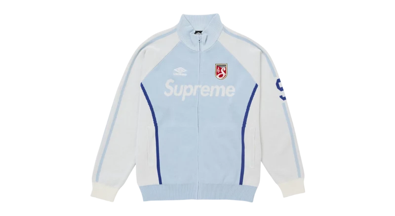 Supreme Umbro Zip Up Sweater Light Blue