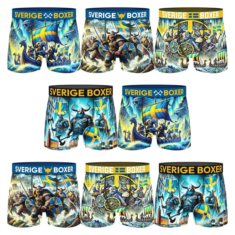 8-Pack kalsonger SverigeBoxer Vikings