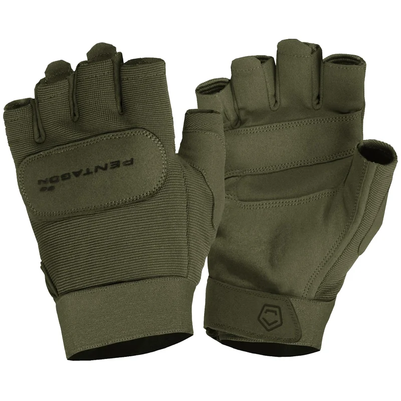Pentagon Fingerless Duty Mechanic Gloves Olive