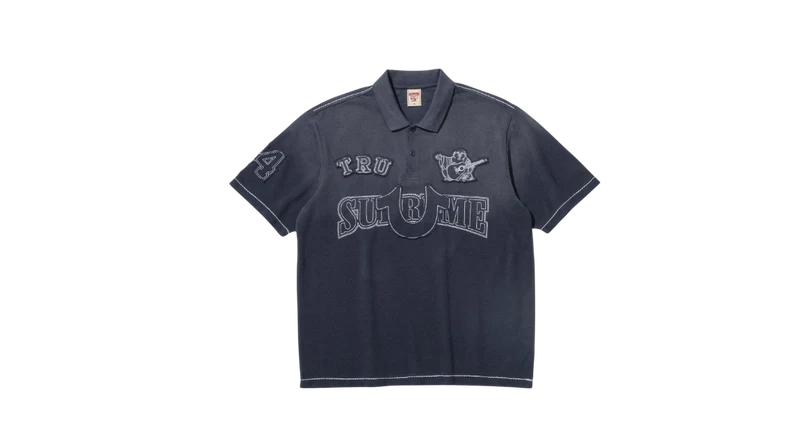 Supreme x True Religion Appliqué Polo Navy
