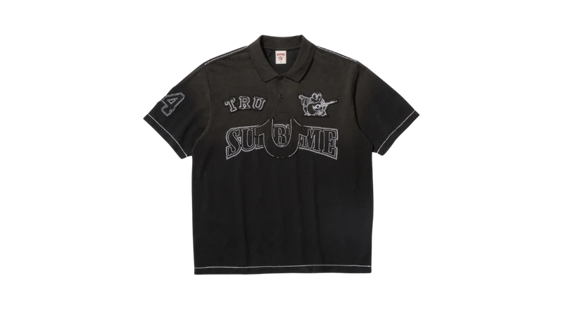 Supreme x True Religion Appliqué Polo Black
