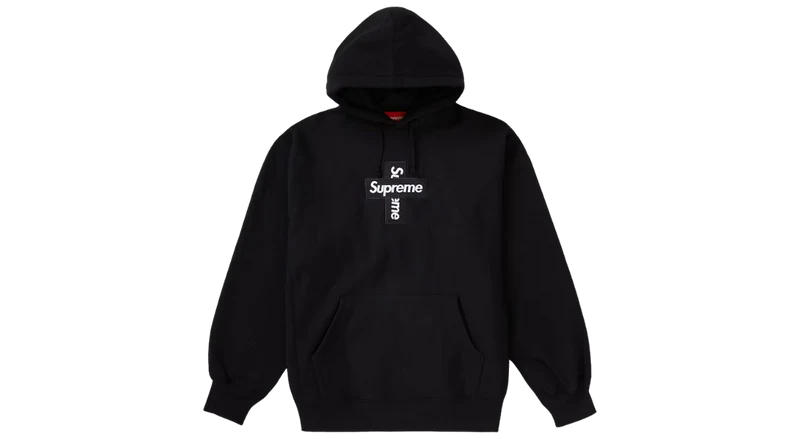 Supreme Cross Box Logo Hoodie Black (FW20)