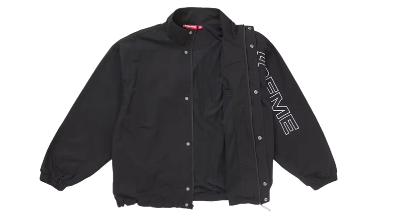 Supreme Spellout Embroidered Ripstop Track Jacket Black (FW25)