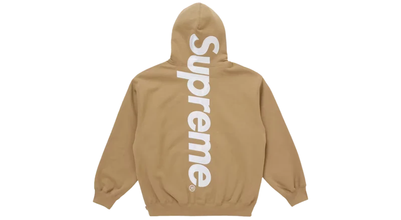 Supreme Satin Applique Hoodie Brown (FW25)