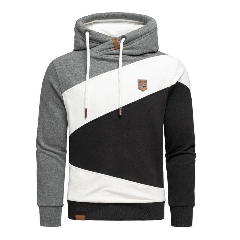 Hoodie Herr - Huvtröja trefärgad