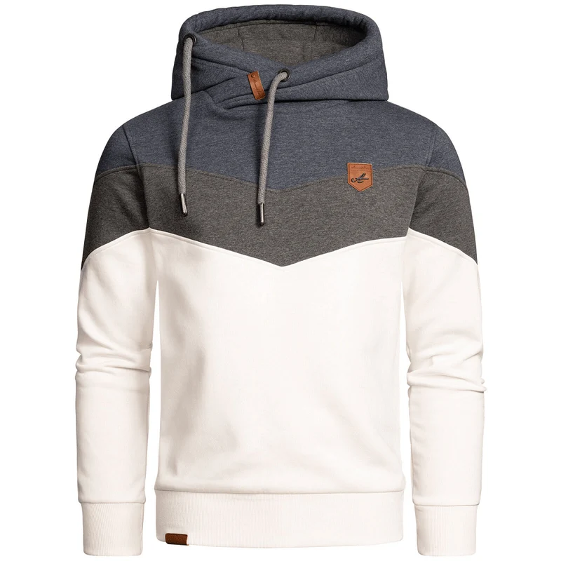 Amaci & Sons Stilren Hoodie Herr – Mörkgrå/Offwhite/Svart