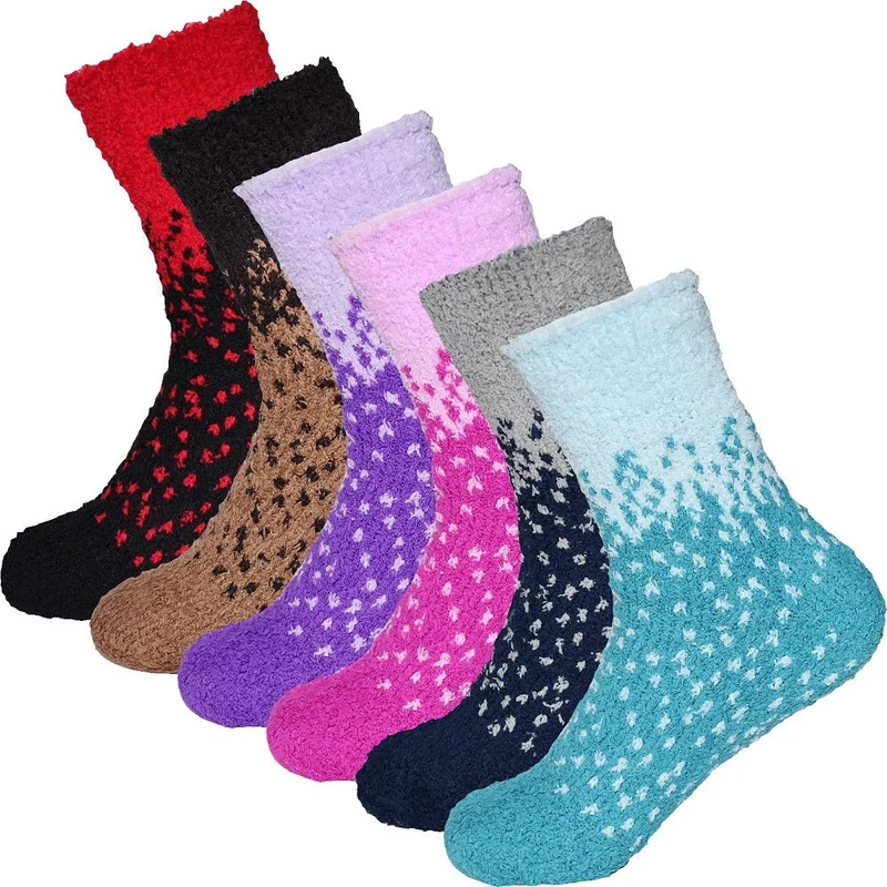 6 par varma fluff sockor - Damstrumpor