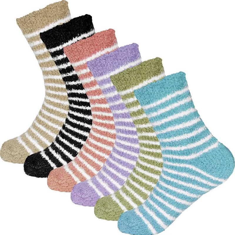 6-pack Fluffy strumpor - Extra varma sockor