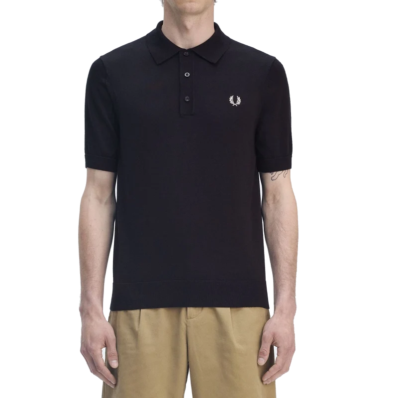 Cotton Knitted Shirt Black