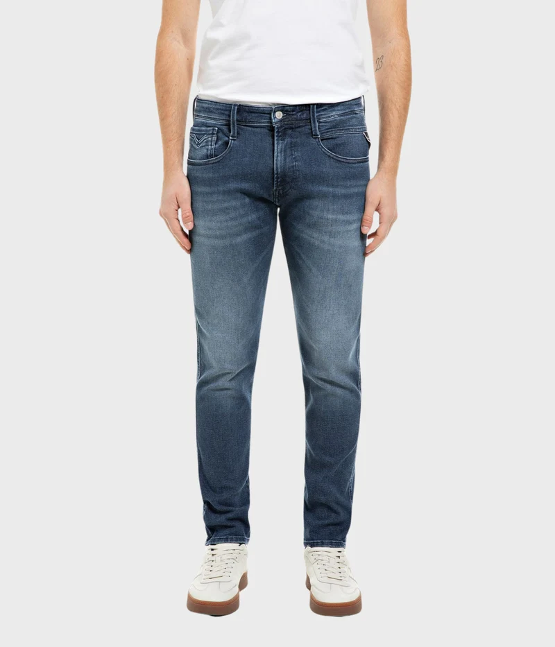 Trousers Anbass C-Stretch (C009 MEDIUM BLUE medium tone enzymatic stone wash)